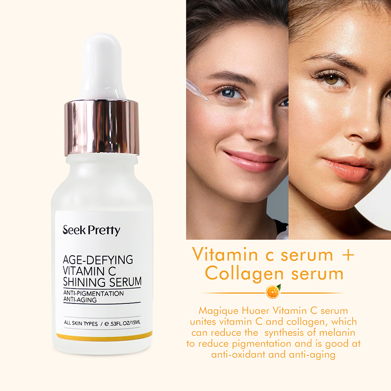 Wholesale OEM Mini Size 15 ML Glow Face Vitamin C Serum Travel Pack Skin Care Whitening Serum-Face Skin For Oily Skin