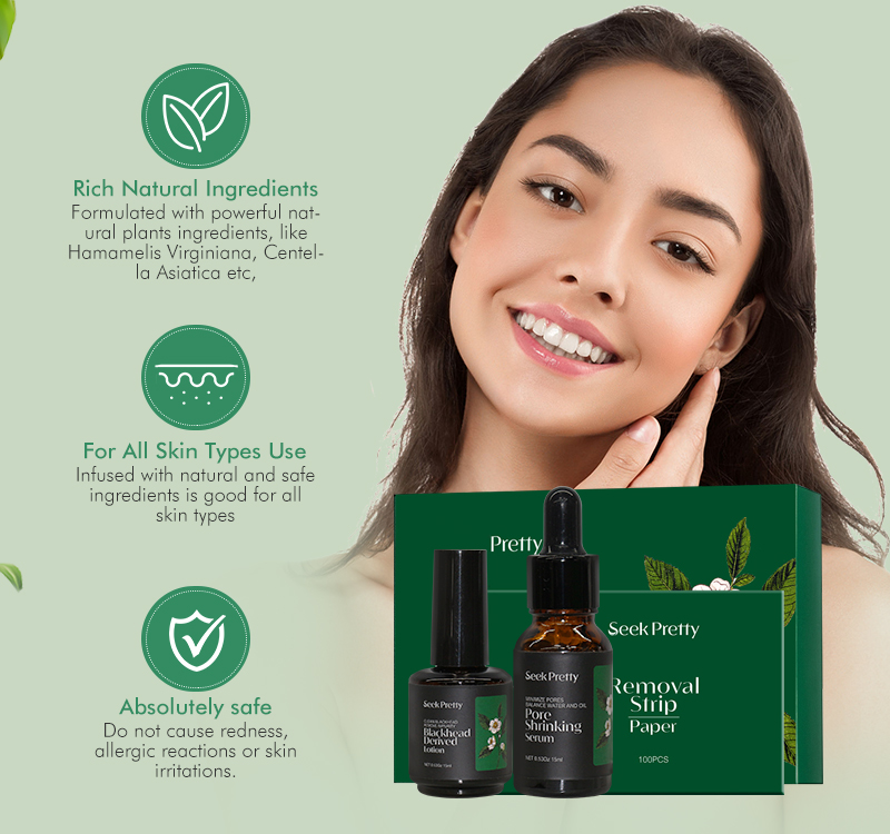 Tea Tree Blackhead Removal Pore Reduction Serum Set